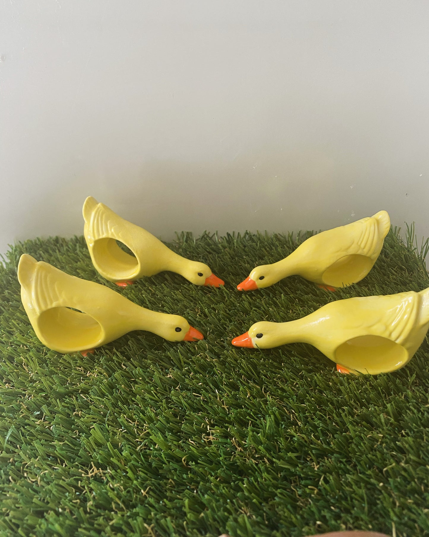 Napkin Rings  - Geese Yellow