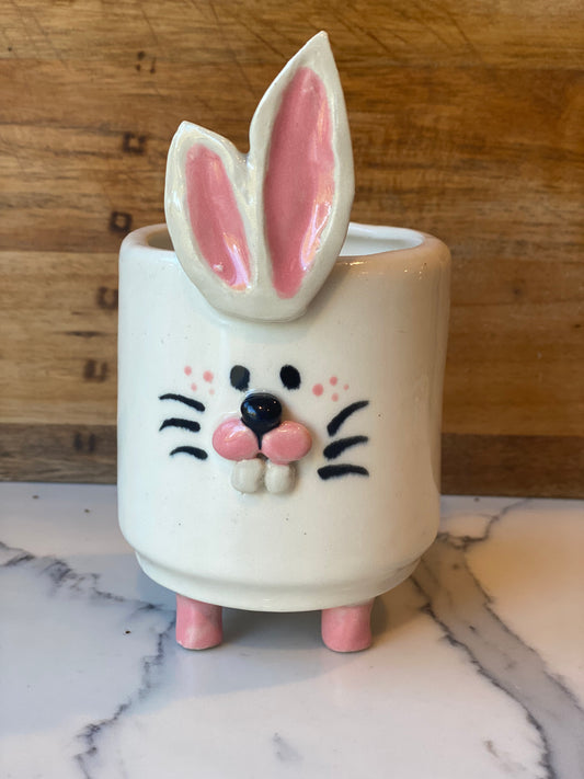 Pottery Bunny Planters