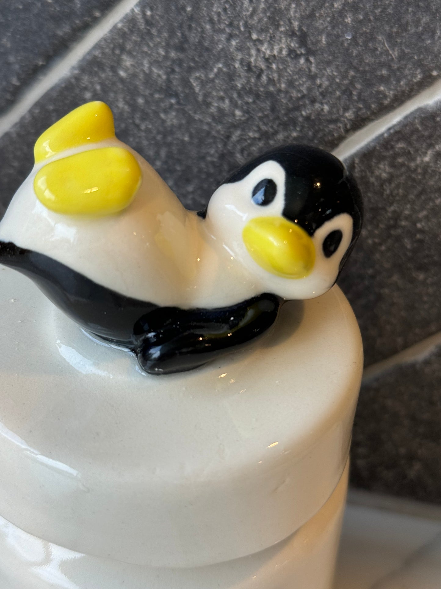 Pottery - Penguin canister