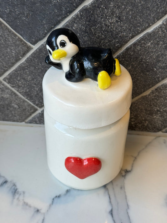 Pottery - Penguin canister