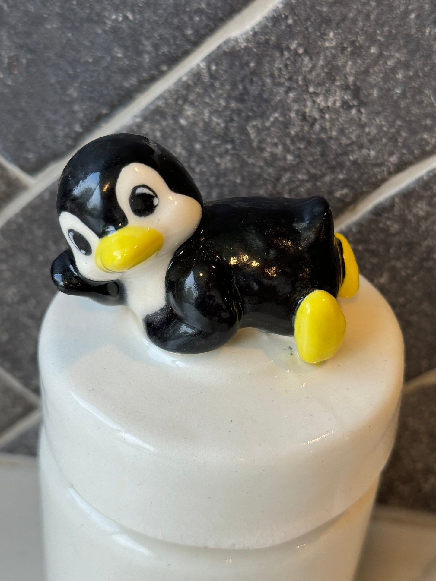 Pottery - Penguin canister