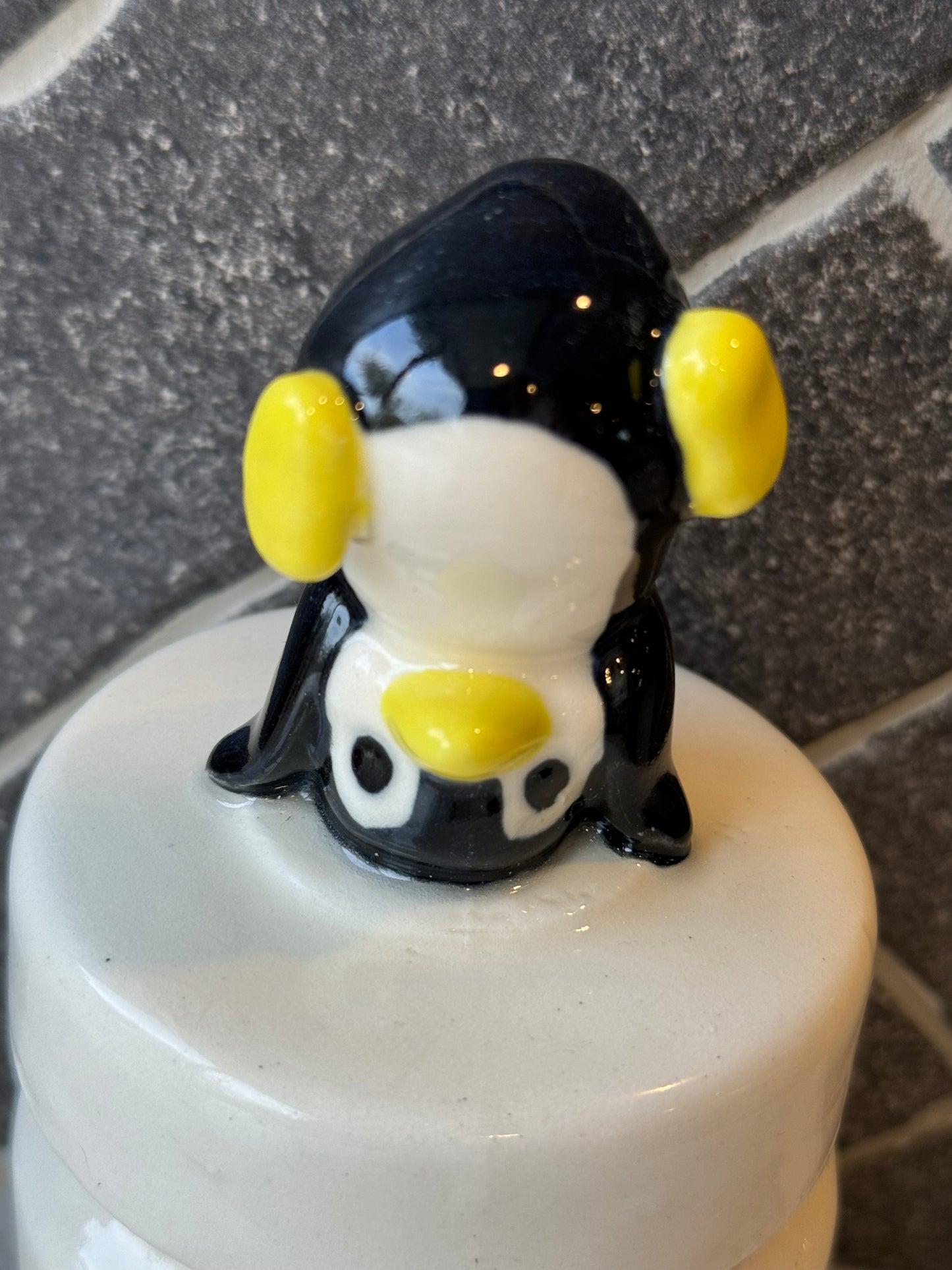 Pottery - Penguin canister