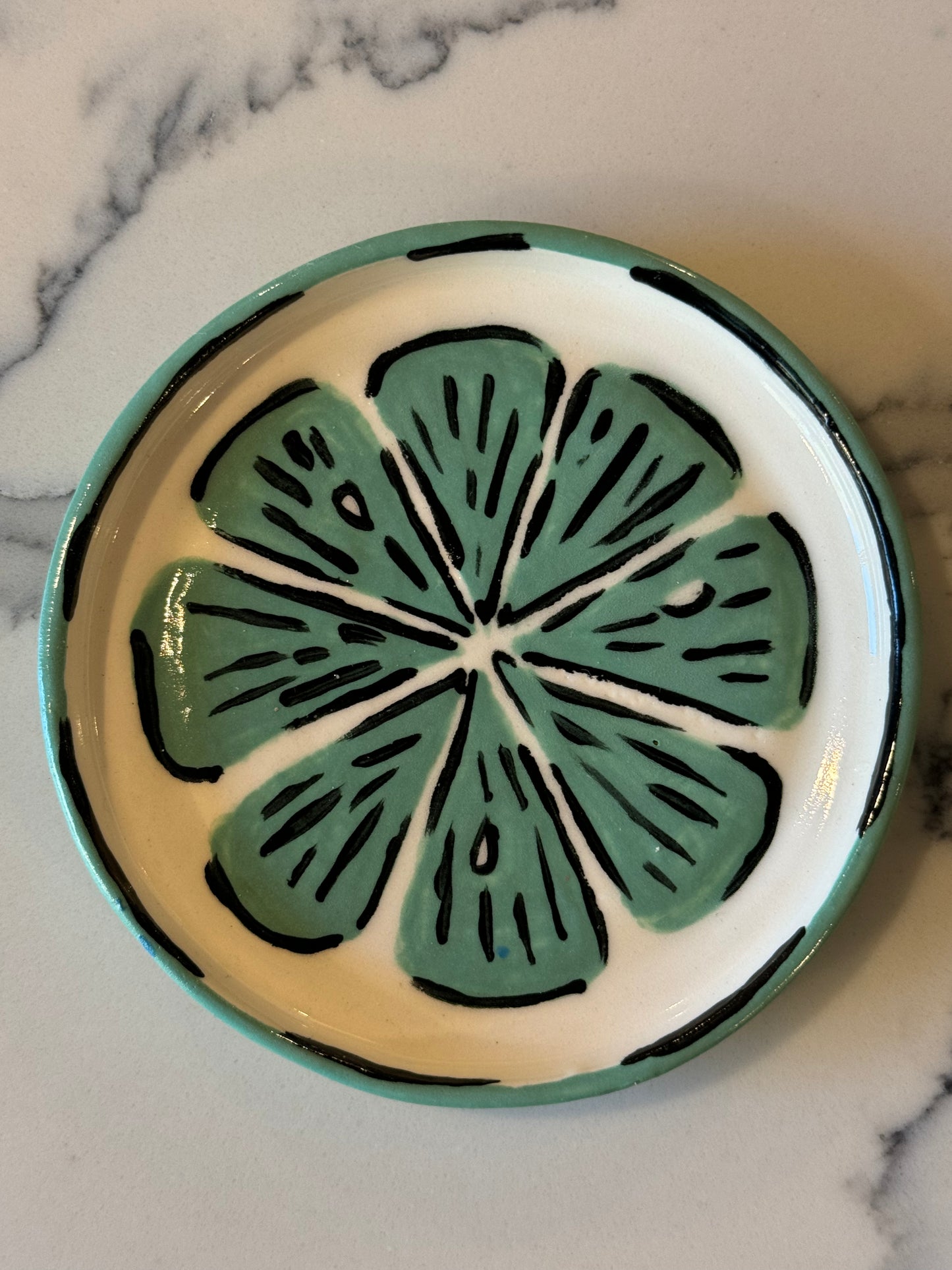 Pottery - Set of four fruit coasters