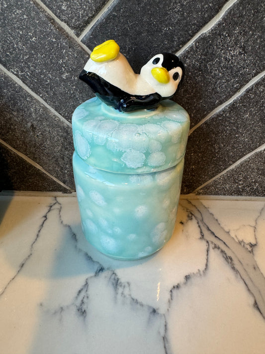 Pottery - Penguin canister