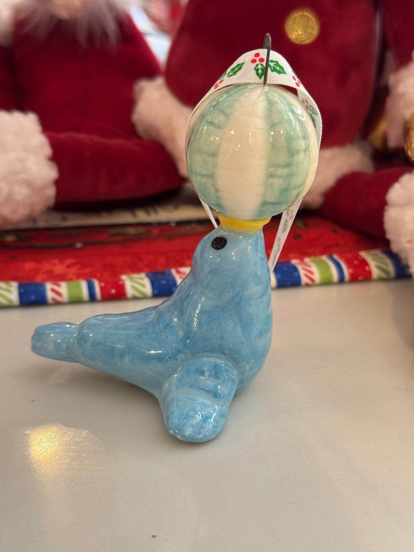 Christmas Ornament- Seal with Ball