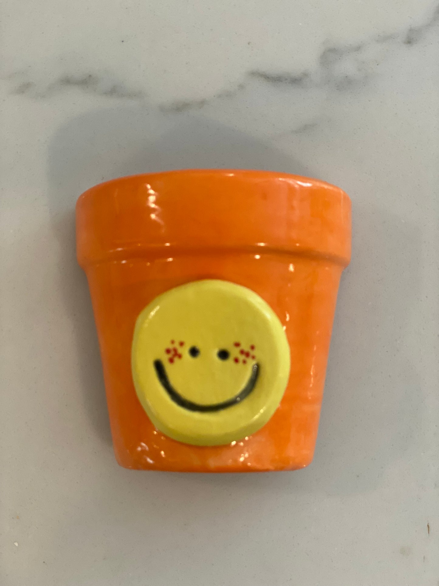 Pottery - Half Pot Fridge Magnet - Smile