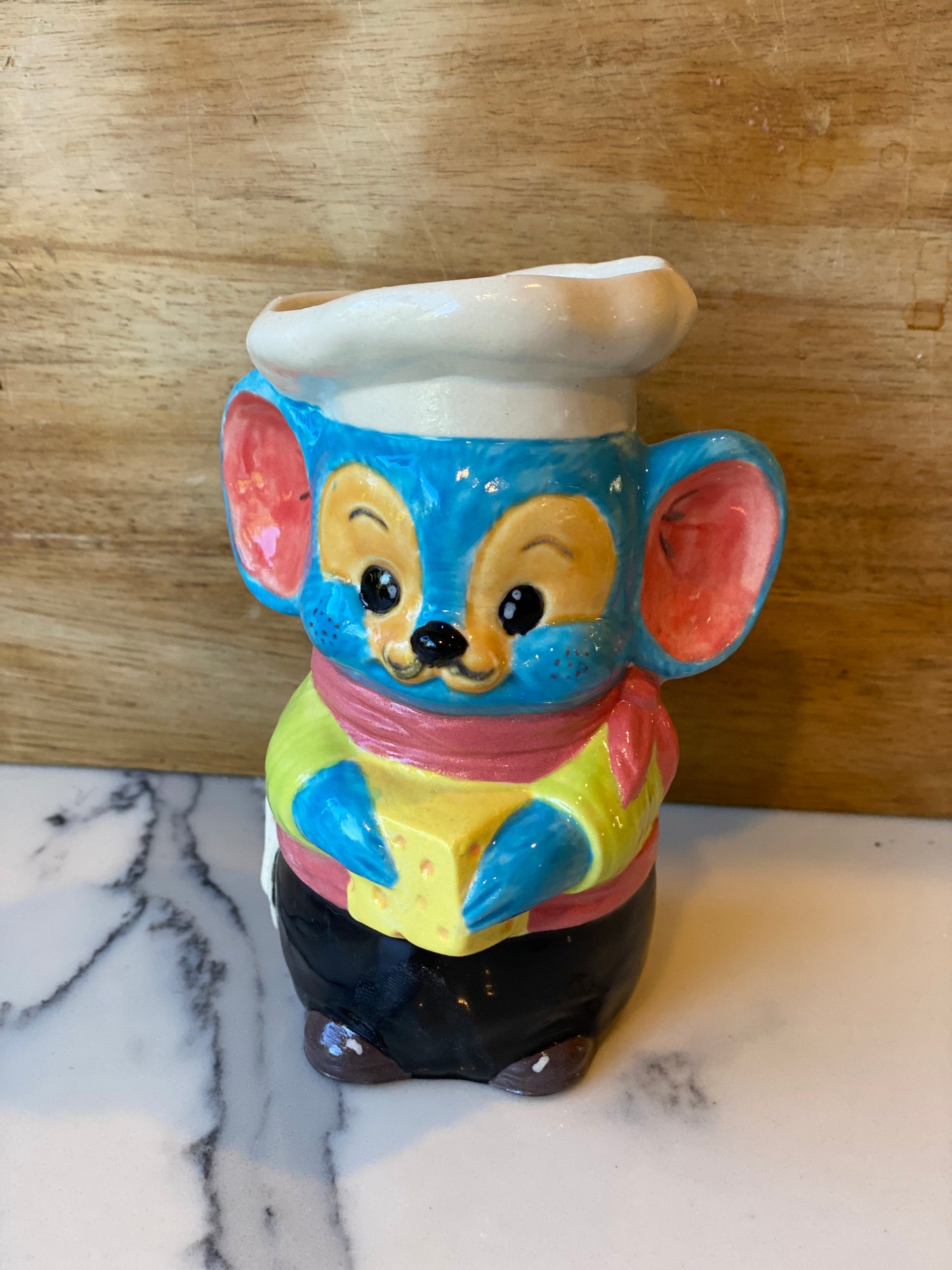 Pottery - Blue Mouse Planter Pot