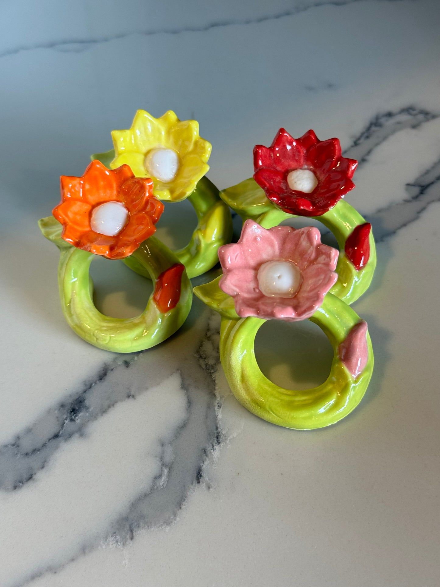 Napkin Rings - Flowers