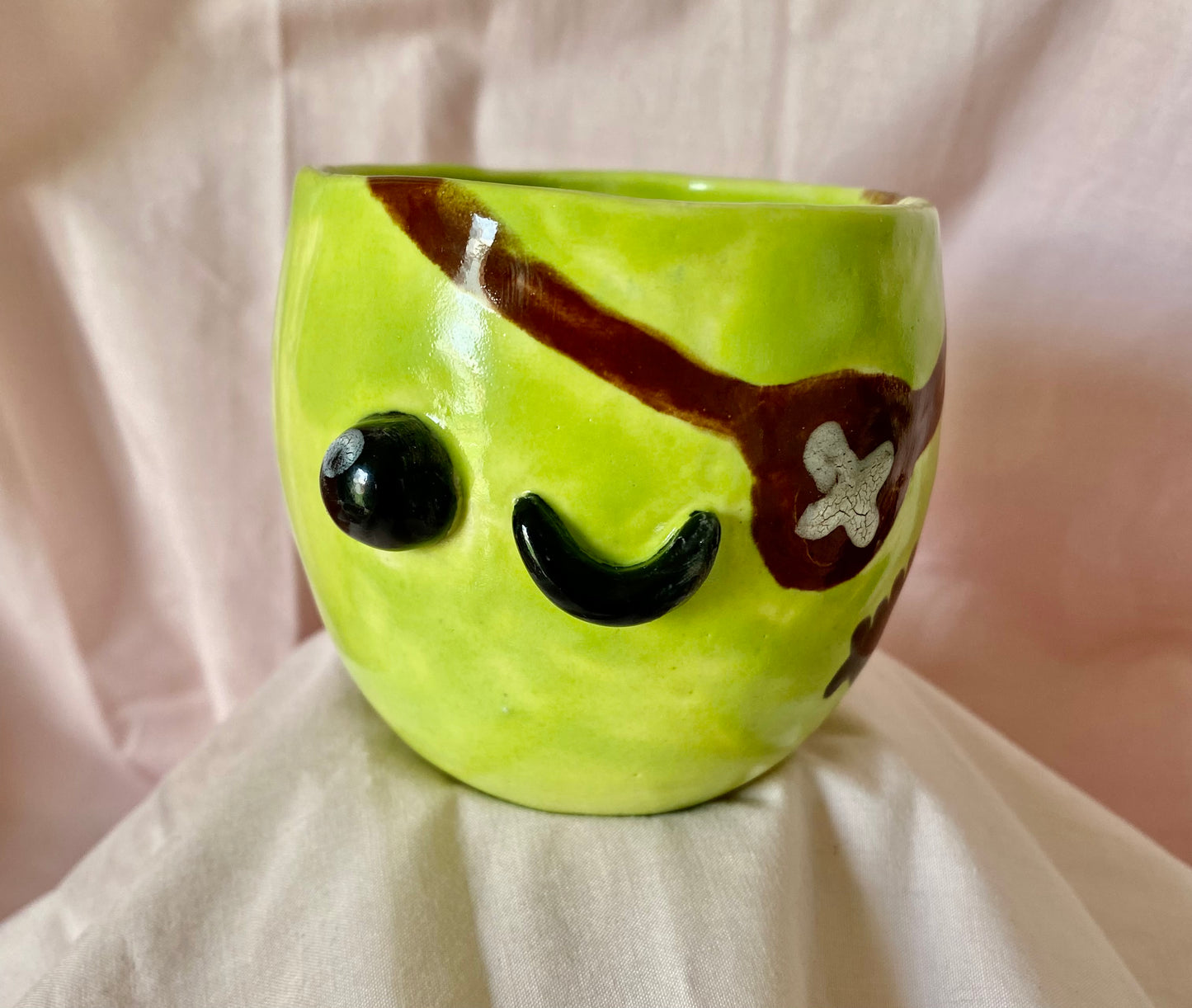 Pottery - Pot Plant Green Pirate